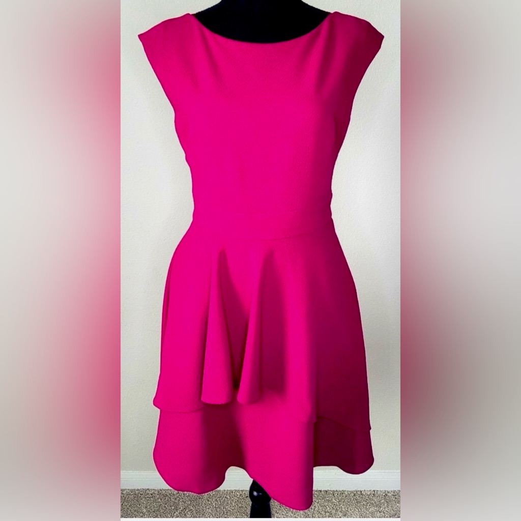 Eliza J Fuchsia Dress Sz 6 Nwot Fuchsia
